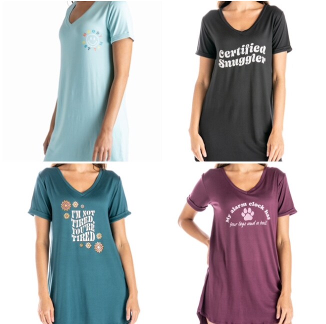 Hello Mello Sleeping Shirt In Matching Draw String Bag (Specify Size In Special Instructions)